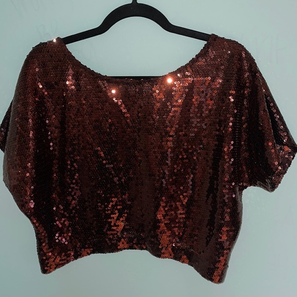 Bebe Addictions Sequin Crop Top - VINTAGE - Picture 3 of 4